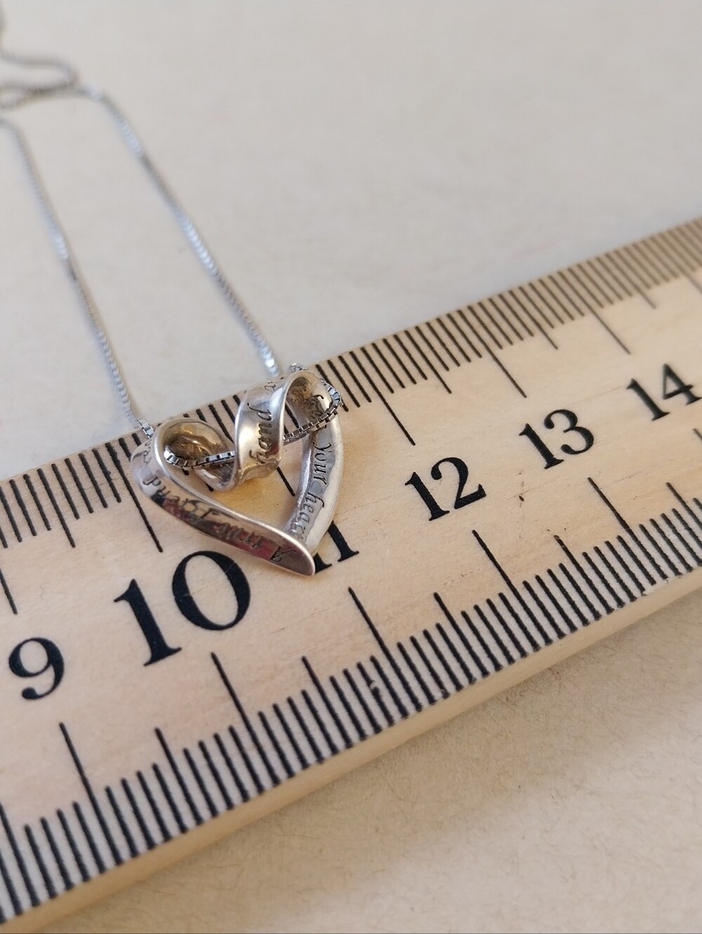 Sterling Silver Heart Pendant Necklace - Silver - Picture 6 of 12